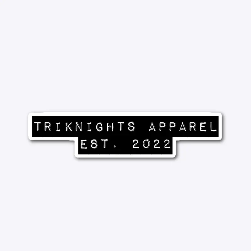 TriKnights Apparel Brand Sticker