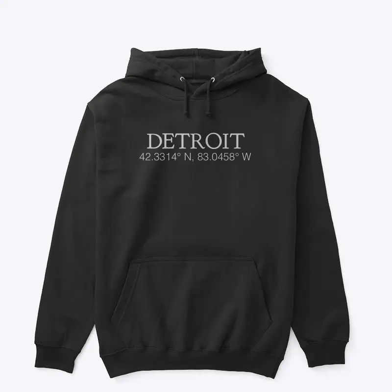 Detroit Coordinates Hoodie (Dark Colors)